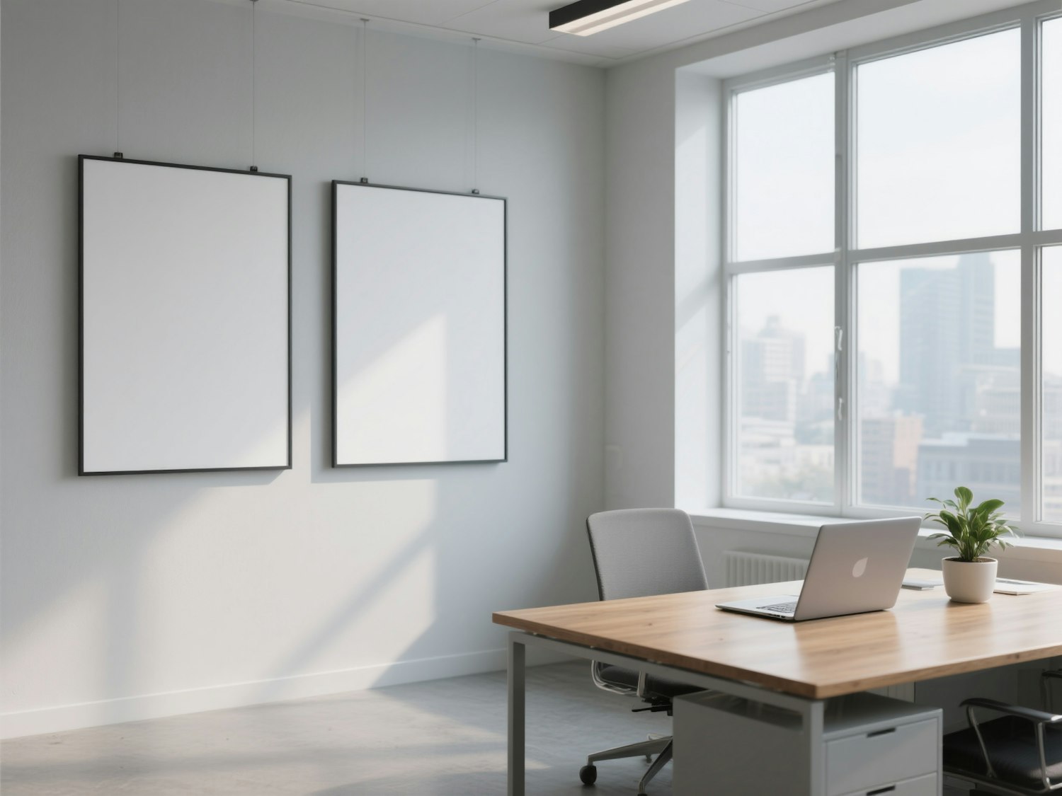 A clean and organized dedicated workspace at home, promoting focus and productivity for remote professionals.