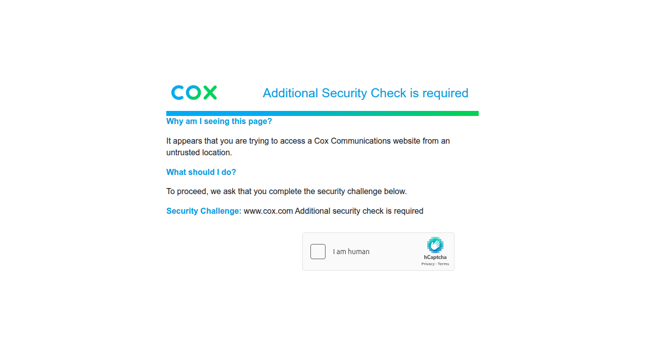 The official website for Cox Business, showcasing their offerings for small and medium-sized enterprises.