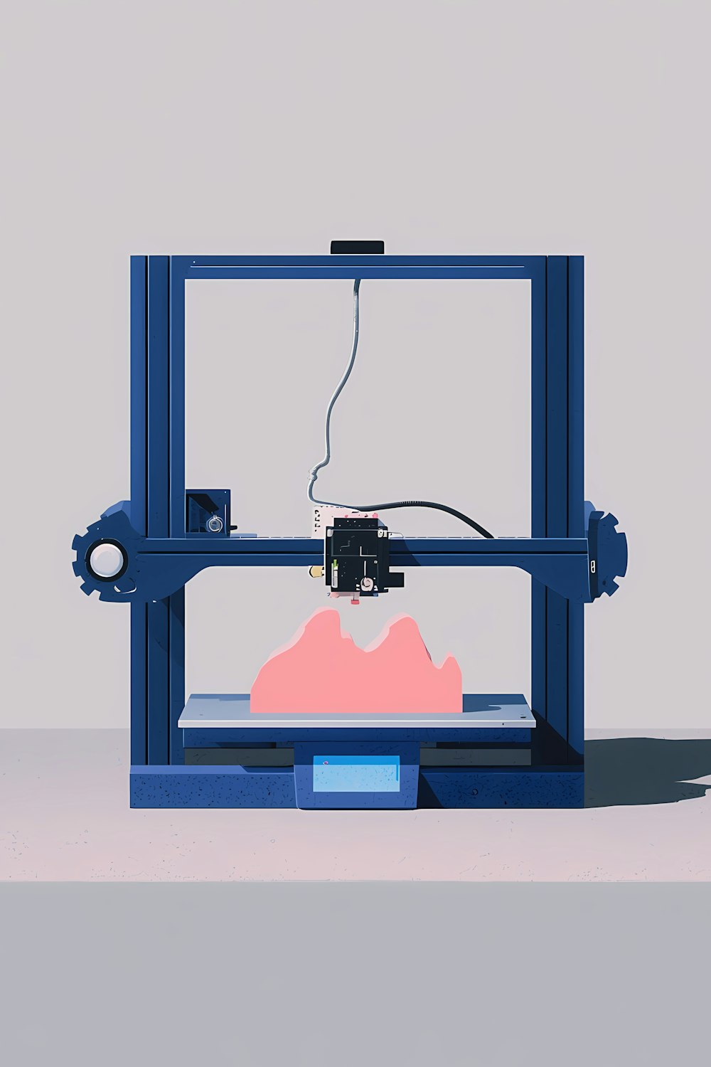A group of individuals collaborates around a 3D printer, discussing designs and sharing ideas, embodying the community spirit of open-source hardware.