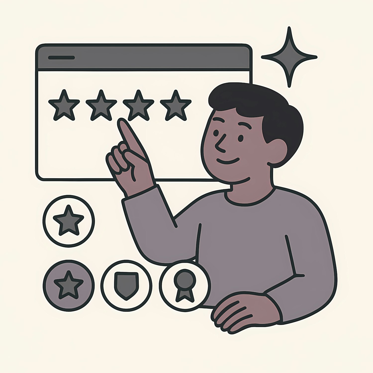 A person carefully examines comments and reviews on a screen, ensuring the trustworthiness and legitimacy of an online 3D model before downloading.