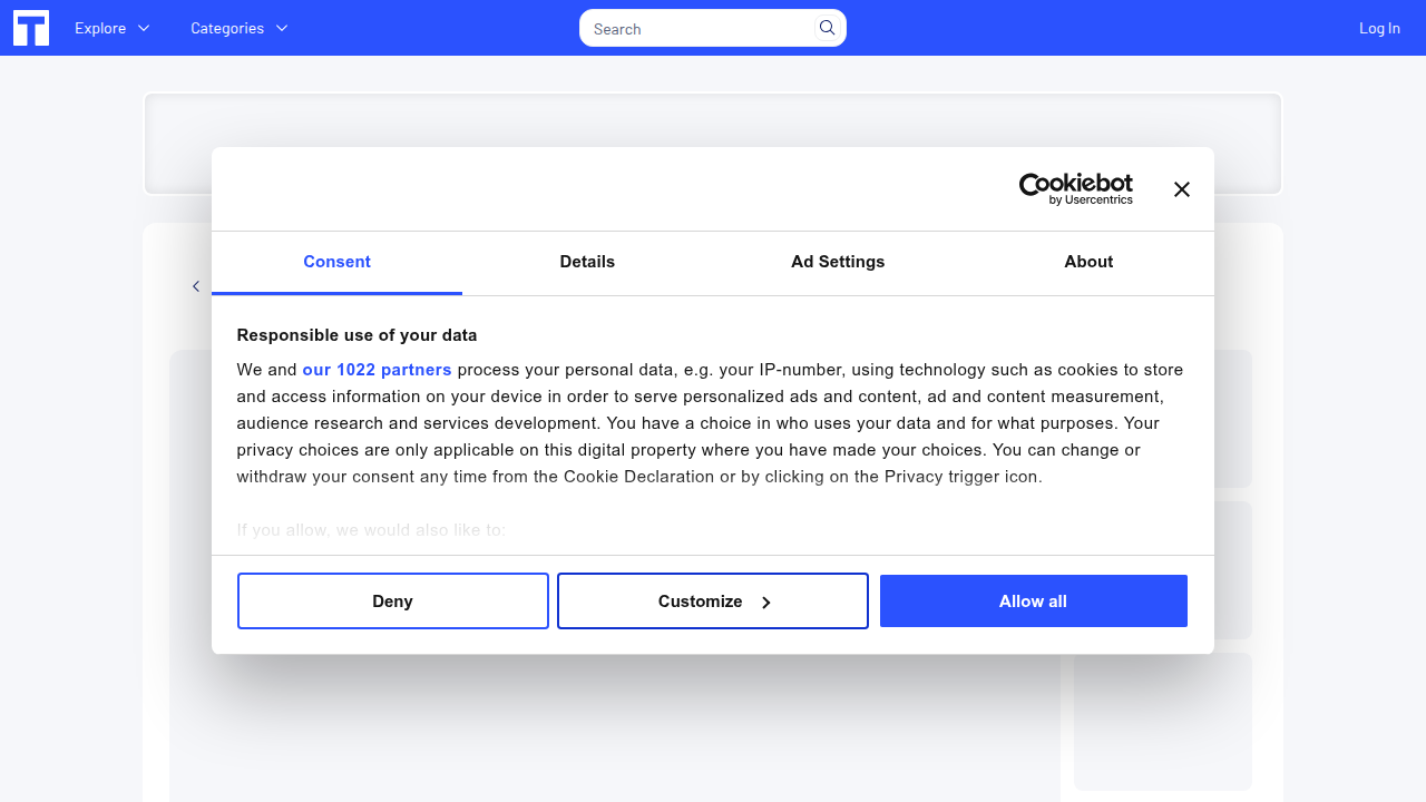 A screenshot of a specific 'Thing' page on Thingiverse, highlighting the image gallery, description, 'Thing Files' section with a download button, and user comments.