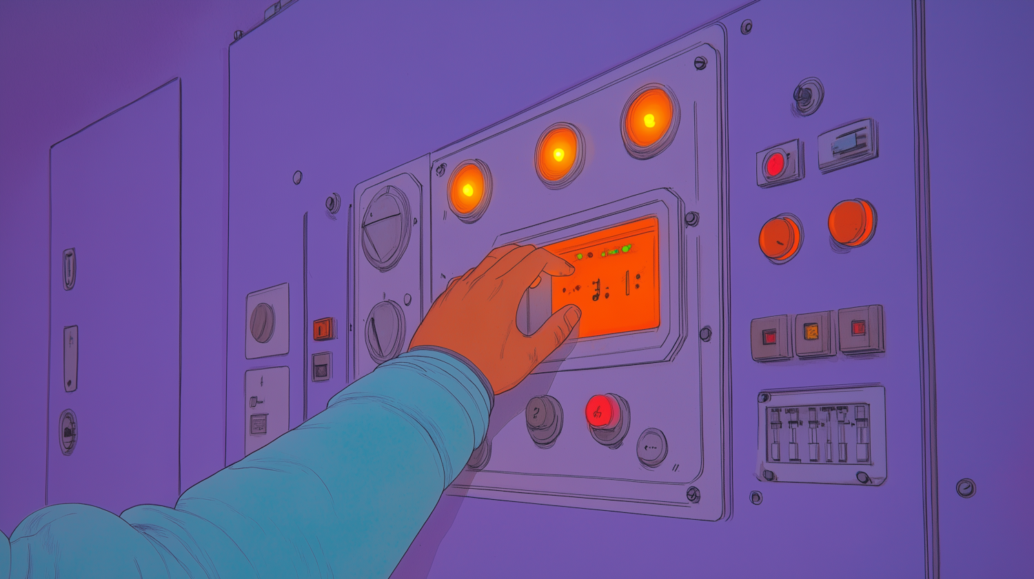 A close-up shot of a hand hovering over or clicking a brightly colored, prominent call-to-action button on a digital screen, emphasizing its importance.